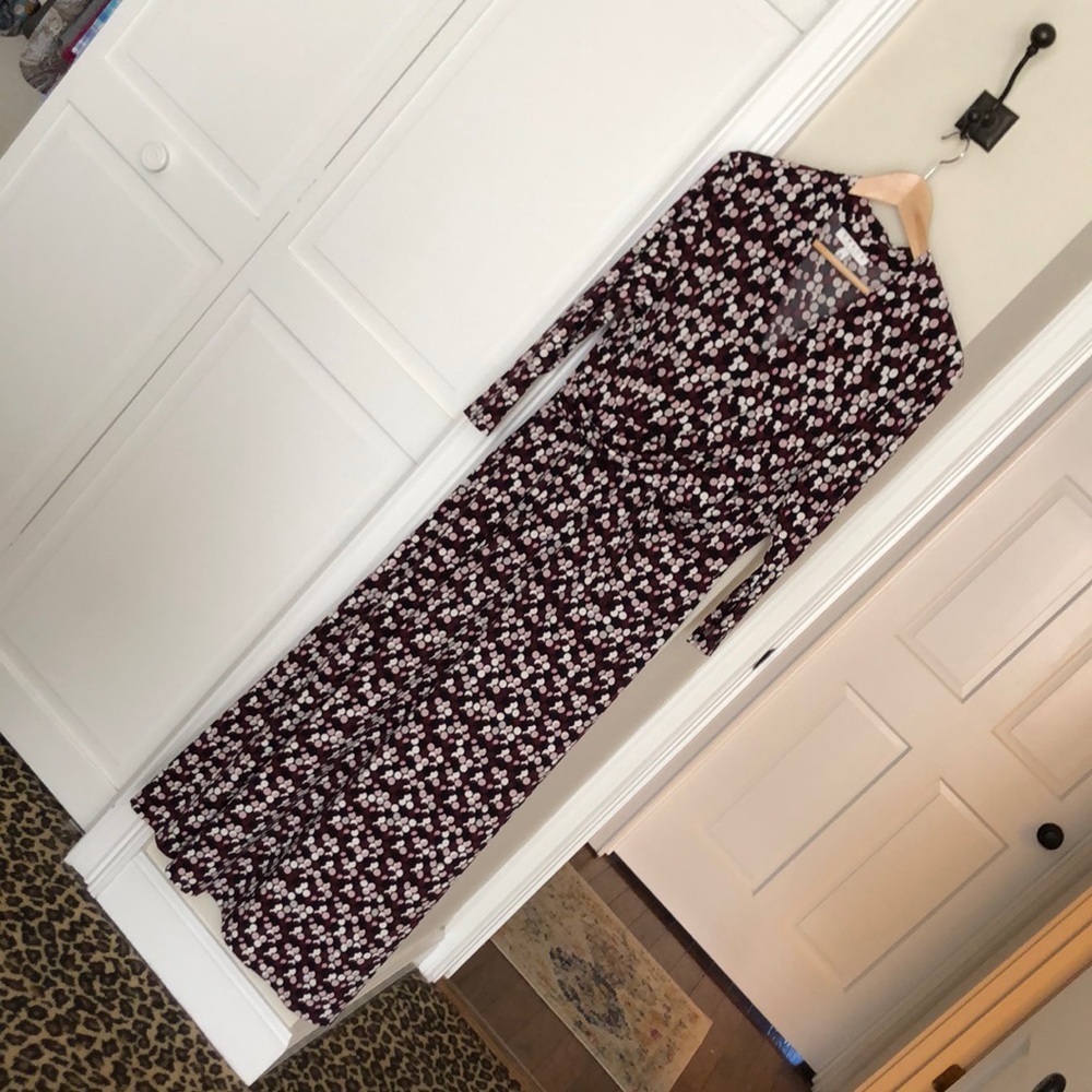 Mock Wrap V-Neck 3/4 Sleeve Dress, Chaus